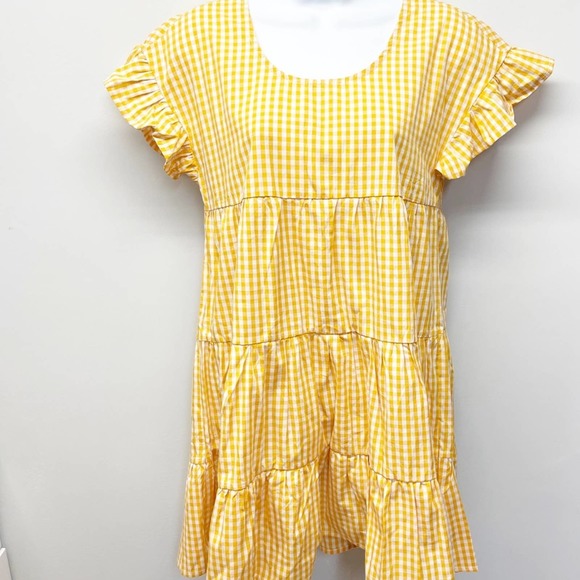 Romeo + Juliet Couture Gingham Mini Dress Medium - Picture 5 of 16